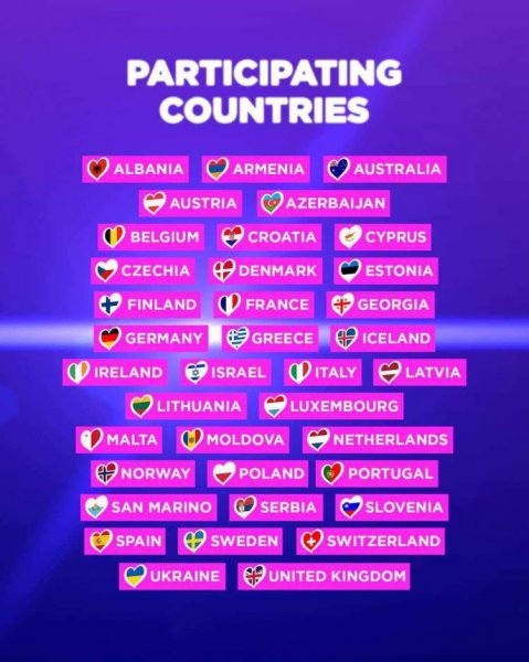 “Eurovision 2024”də çıxış edəcək ölkələrin adları açıqlandı - SİYAHI