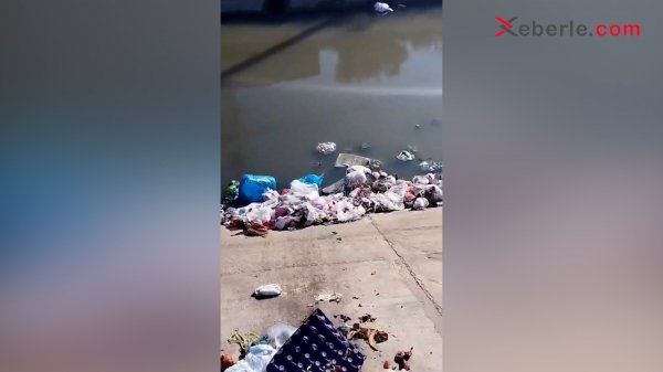 Sumqayıtda "Yaşıl dərə"dən keçən kanal xəstəlik mənbəyidir (Foto) (Video)