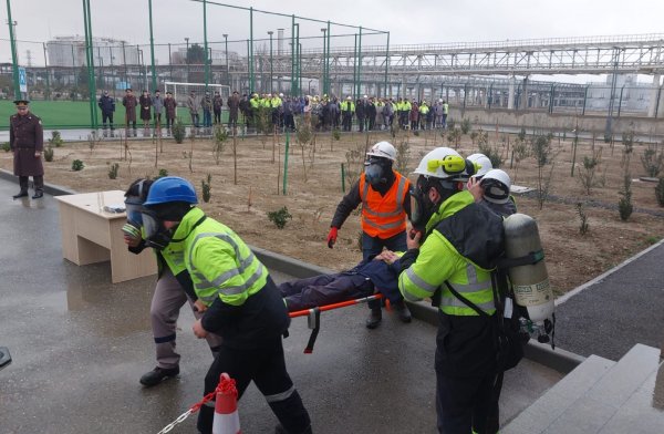FHN-in Sumqayıt Regional Mərkəzi obyekt mülki müdafiə məşqi keçirib (video, foto)
