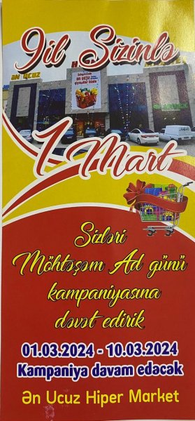 Sumqayıtda ilin ən möhtəşəm alış-veriş kampaniyası – “Hiper market”in ad gününə özəl