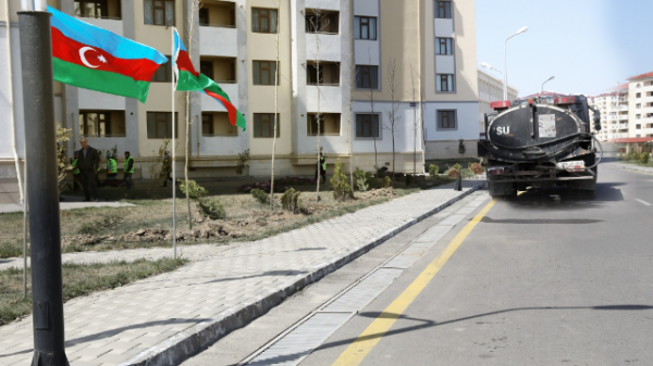 Bayramı ərəfəsində Abşeronda abadlıq-təmizlik işlərinə başlanılıb - FOTOLAR