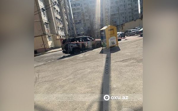 Sumqayıtda yanan avtomobil gimnaziya müdirinə məxsusdur (TƏFƏRRÜAT)