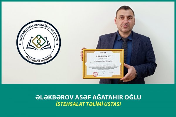 Peşə Təhsil Mərkəzinin 2 əməkdaşına peşə ixtisası üzrə qiymətləndirmə proseslərində ekspertlik hüququ verilib - FOTO