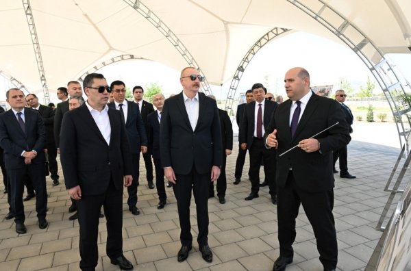 Azərbaycan və Qırğızıstan prezidentləri Ağdamda olublar - FOTOLAR