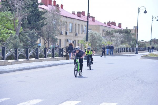 Heydər Əliyevə həsr olunmuş velosiped yarışı keçirildi - FOTOLAR
