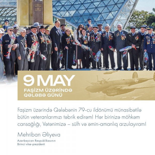 Mehriban Əliyevadan Qələbə Günü paylaşımı - Foto