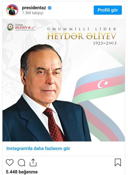 Prezidentdən Heydər Əliyevlə bağlı PAYLAŞIM