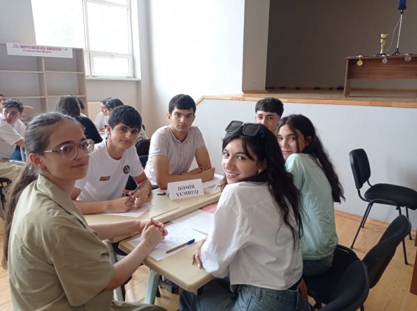 Sumqayıtda “Nə? Harada? Nə zaman?” oyunu üzrə məktəblilər arasında açıq kubok keçirilib-FOTO,VİDEO