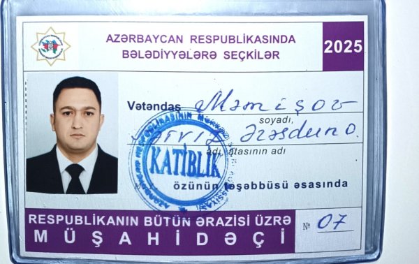 Respublika üzrə müşahidəçi: Seçki prosesi tam normal və şəffaf keçir Respublika üzrə müşahidəçi: Seçki prosesi tam normal və şəffaf keçir