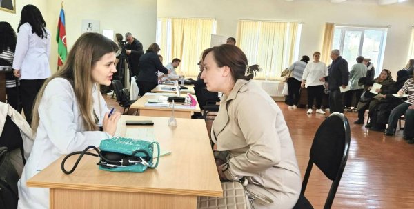 Sumqayıt Tibb Mərkəzi Hacı Zeynalabdin qəsəbəsində 120 vətəndaşı oftalmoloji müayinədən keçirdi - FOTO