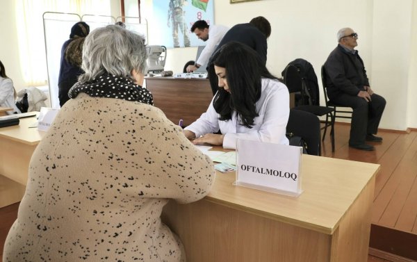Sumqayıt Tibb Mərkəzi Hacı Zeynalabdin qəsəbəsində 120 vətəndaşı oftalmoloji müayinədən keçirdi - FOTO