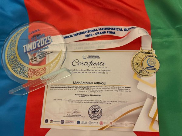 Sumqayıtlı şagird ölkəmizi beynəlxalq olimpiadada uğurla təmsil etdi