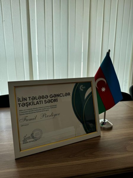 Sumqayıtlı gənc: "Ölkəmə, təhsilimə və gələcəyimə olan inamım..."
