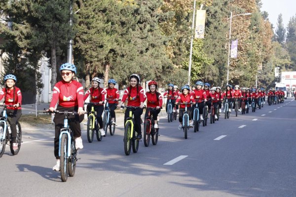 Mingəçevir Dövlət Universitetində “Velo Park – Sağlam Gənclik, Yaşıl Kampus” layihəsinin təqdimatı keçirildi - FOTOLAR